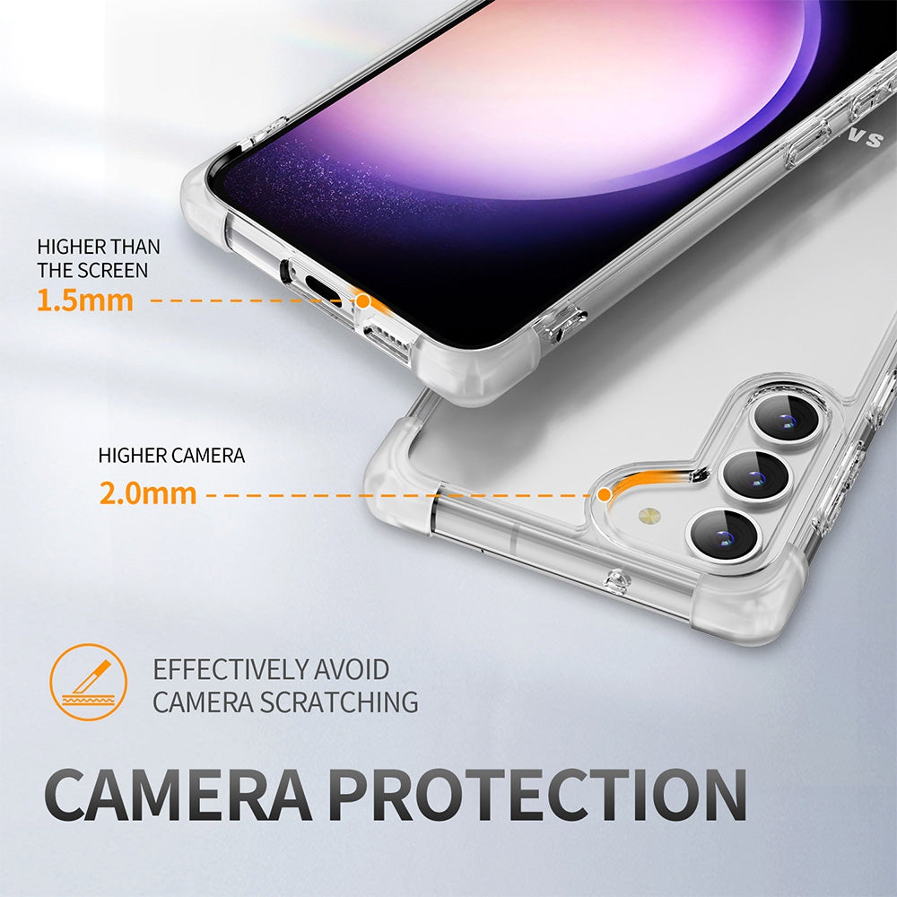 Anti-Shock Space Protective Clear Case Cover for Samsung Galaxy S24 Plus-Transparent