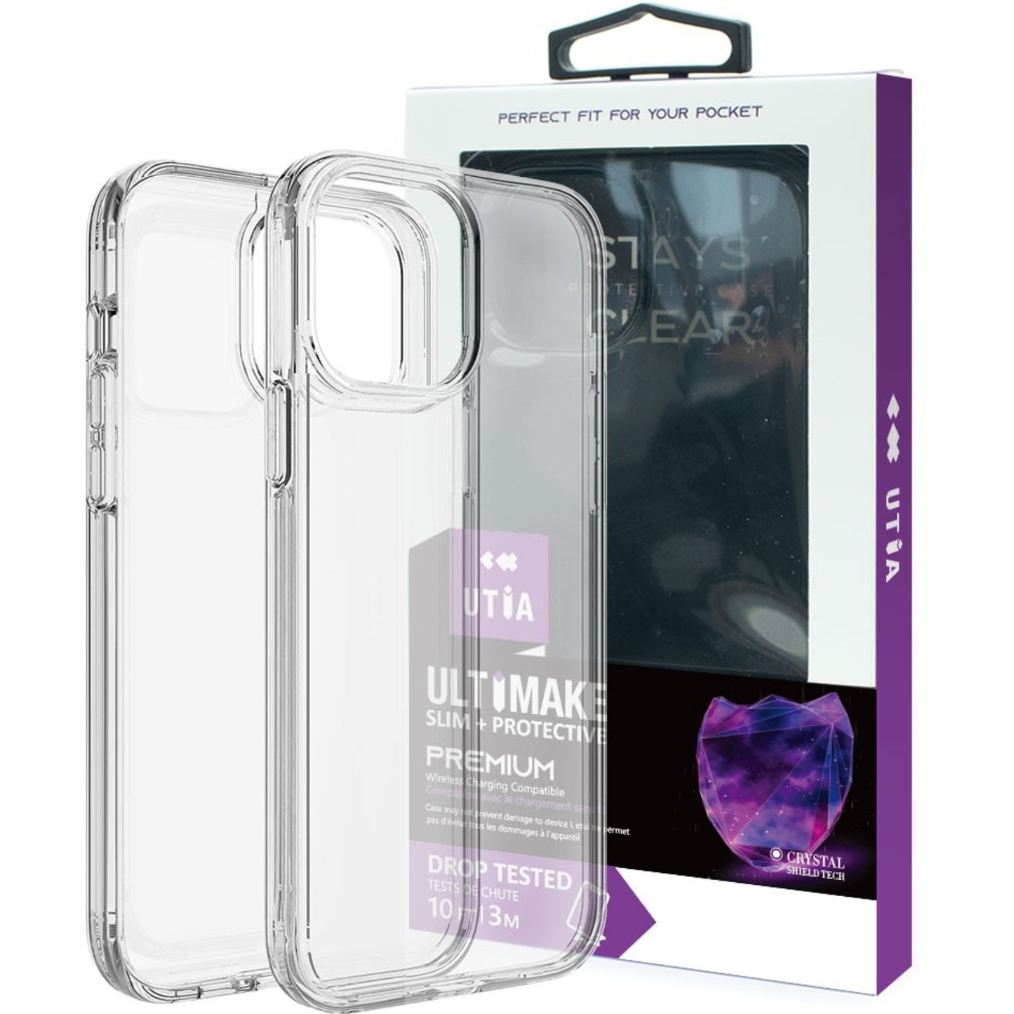 Ultimake Shockproof Case Cover for iPhone 15 Clear