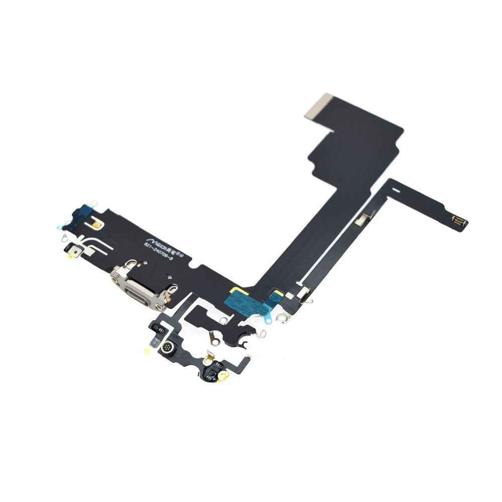 AMPLUS Charging Port for iPhone 15 Pro Max -White Titanium