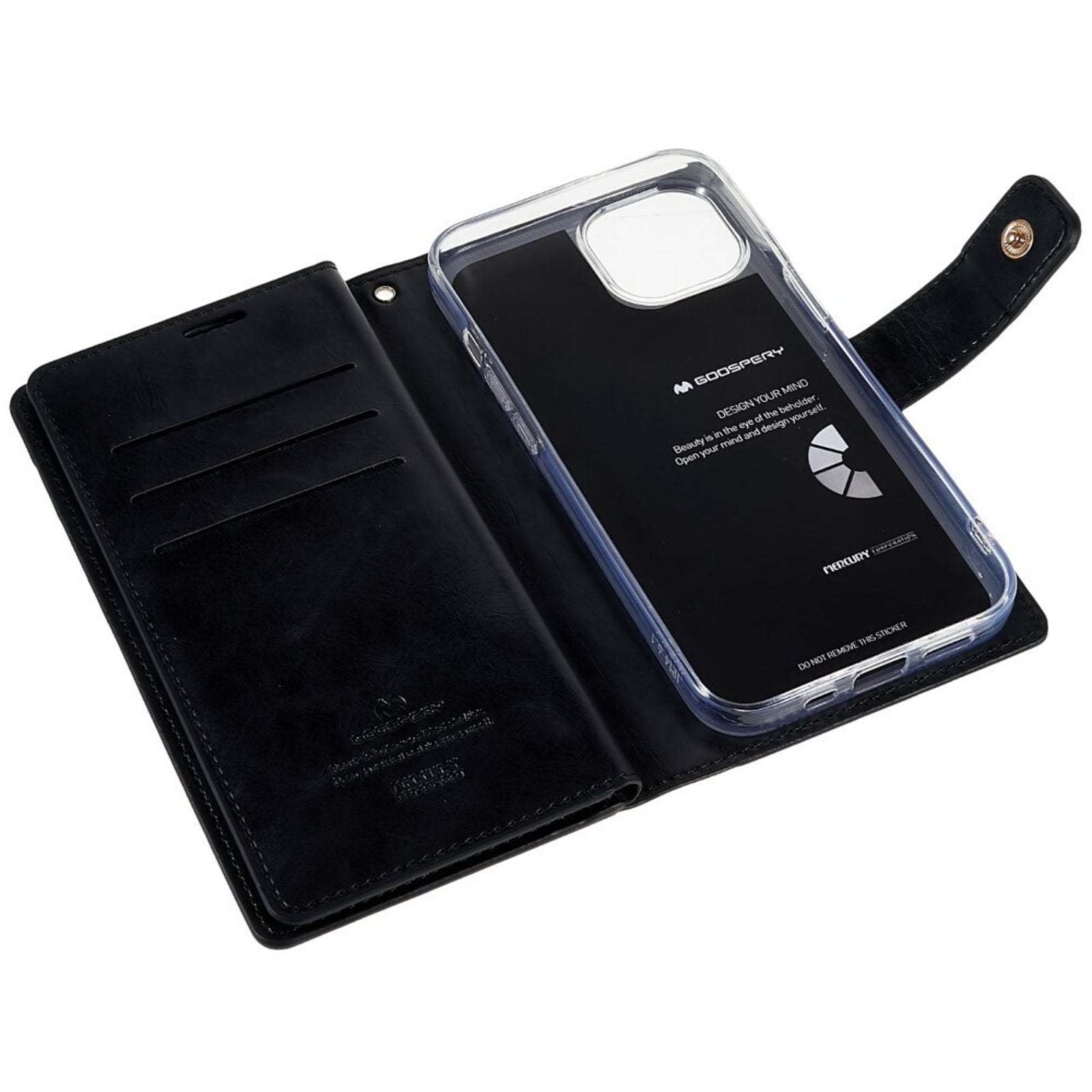 Mercury Mansoor Diary Cover Case for iPhone 15 ( 9 Cards )