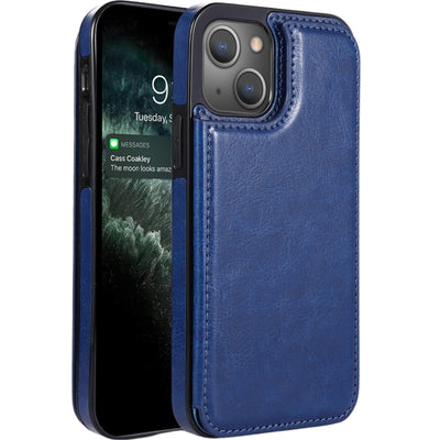 Back Flip Leather Wallet Cover Case for iPhone 15