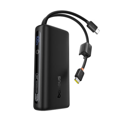 Baseus EnerFill FC41 Digital Display Power Bank with Dual Built-in USB-C Cables 10,000mAh 67W - MyMobile