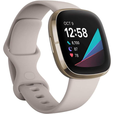 Fitbit Sense smartwatch White/Soft Gold Stainless - MyMobile