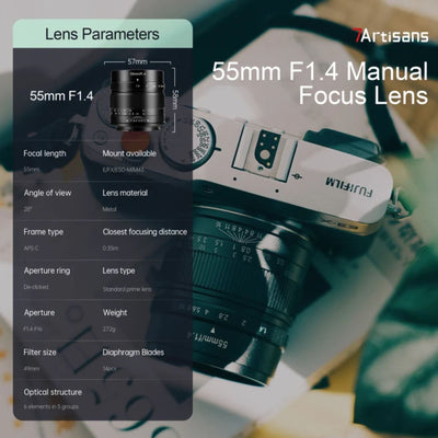 7Artisans 55mm/F1.4 APS-C