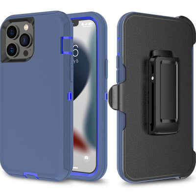 Shockproof Robot Armor Hard Plastic Case With Belt Clip For Iphone 14 Plus