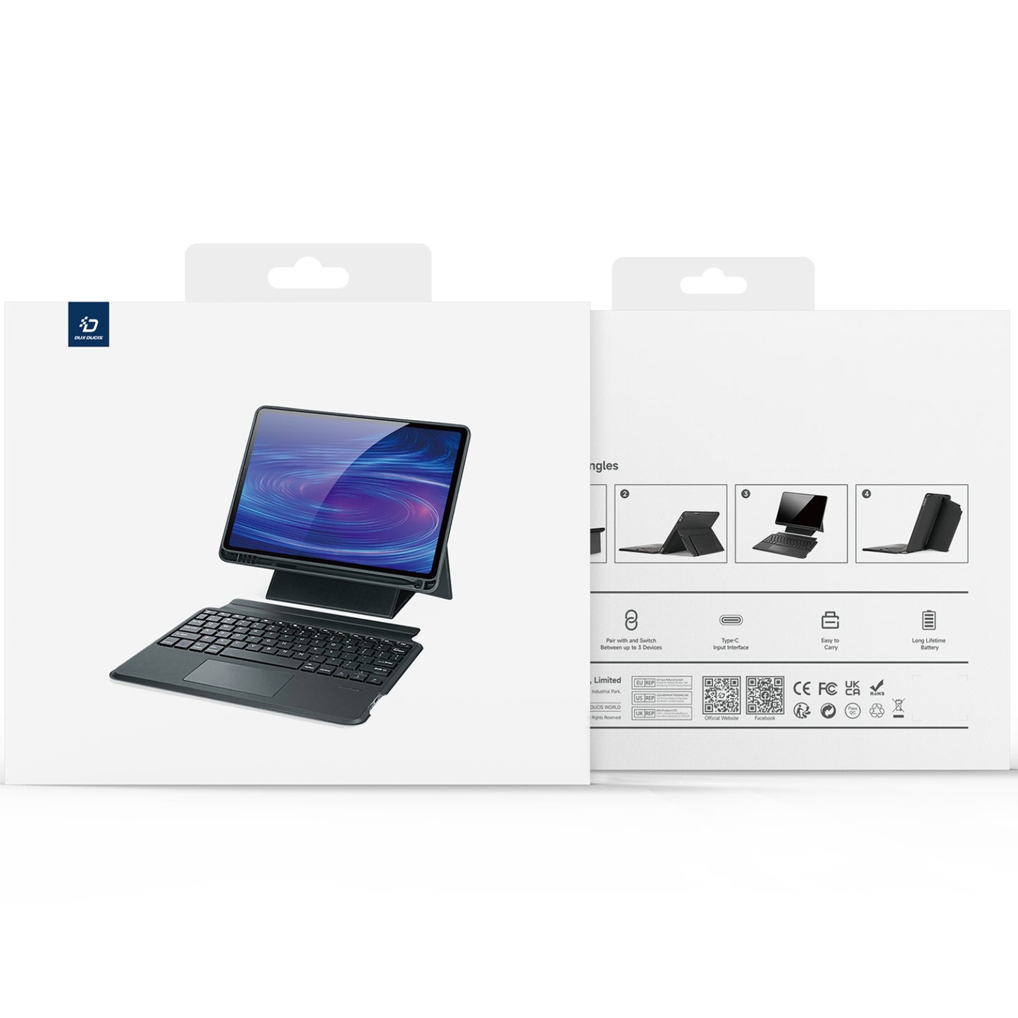 Dux Ducis Keyboard With Protective Case For Samsung Tab A8 2021 10.5 X200/x205