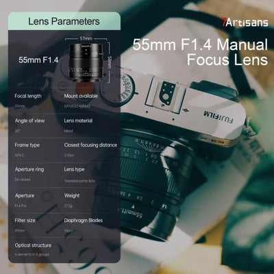 7Artisans 55mm F1.4 II APSC