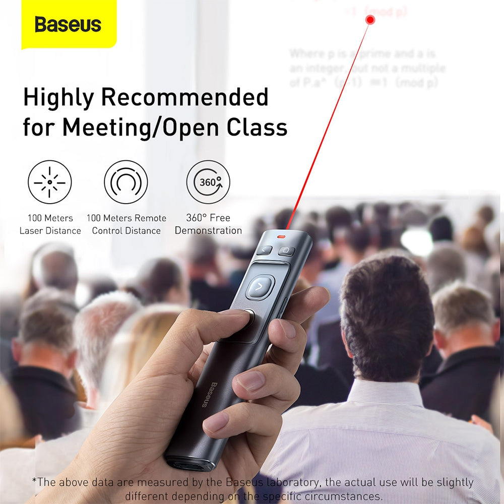 Baseus Orange Dot Wireless Presenter (Red Laser)