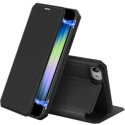 Dux Ducis Skin-x Series Magnetic Flip Case Cover For Iphone 7 / 8 / Se 2020 / Se 2022-black - MyMobile