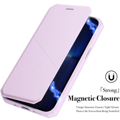 Dux Ducis Skin-x Series Magnetic Flip Case Cover For Iphone 13 Pro-pink - MyMobile