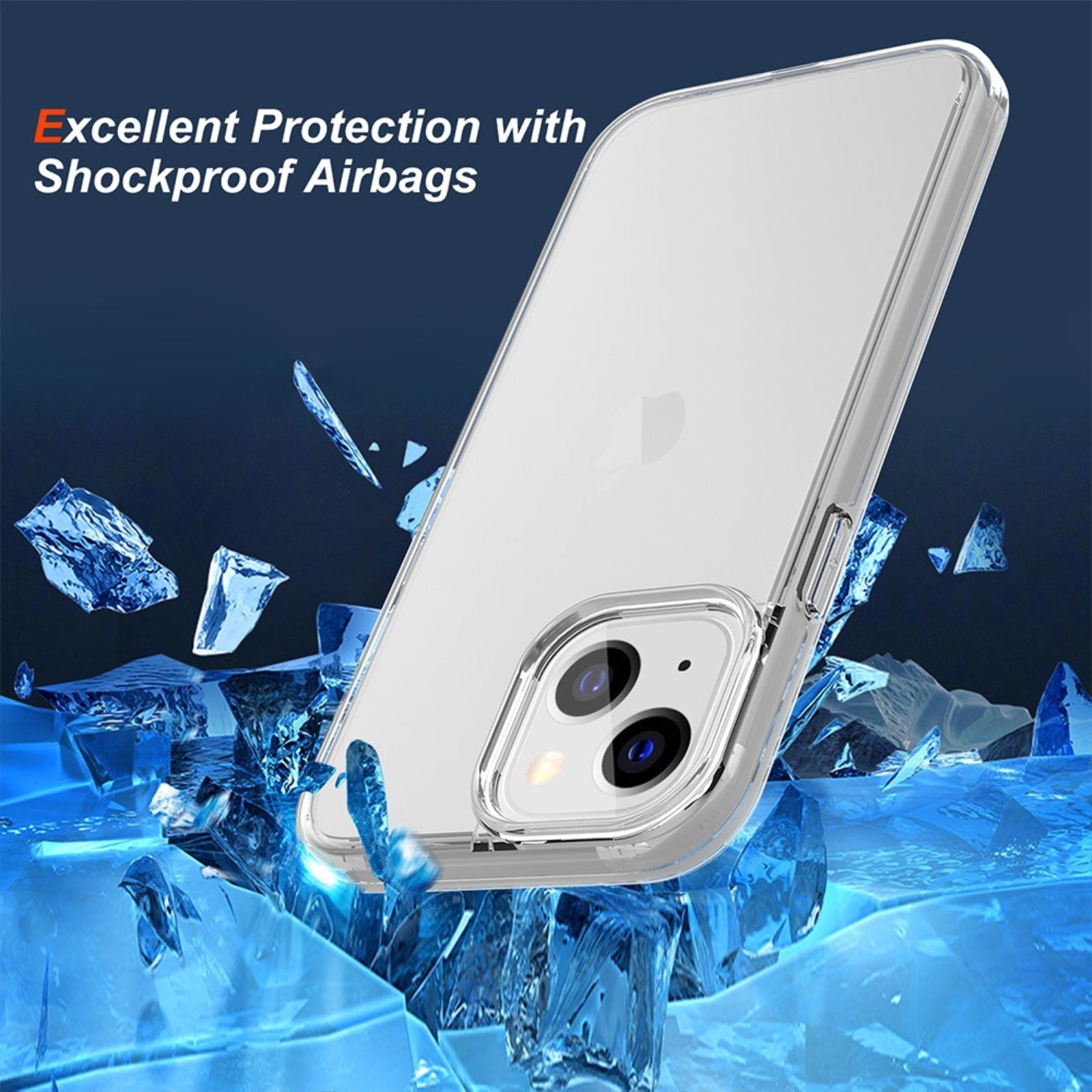 Ultimake Shockproof Case Cover for iPhone 15 Clear