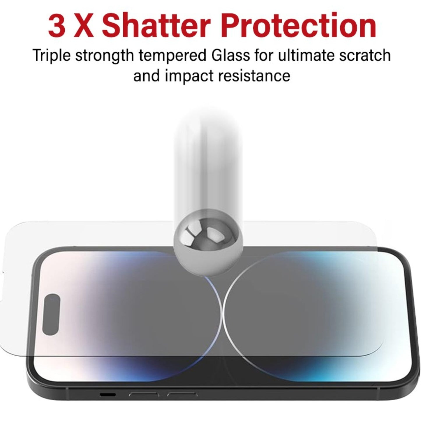 Tempe Glass Screen Protector For iPhone 15 Plus / 15 Pro Max Max