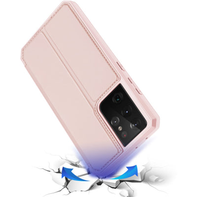 Dux Ducis Skin X Series Magnetic Flip Wallet Samsung Galaxy S21 Ultra - Pink - MyMobile