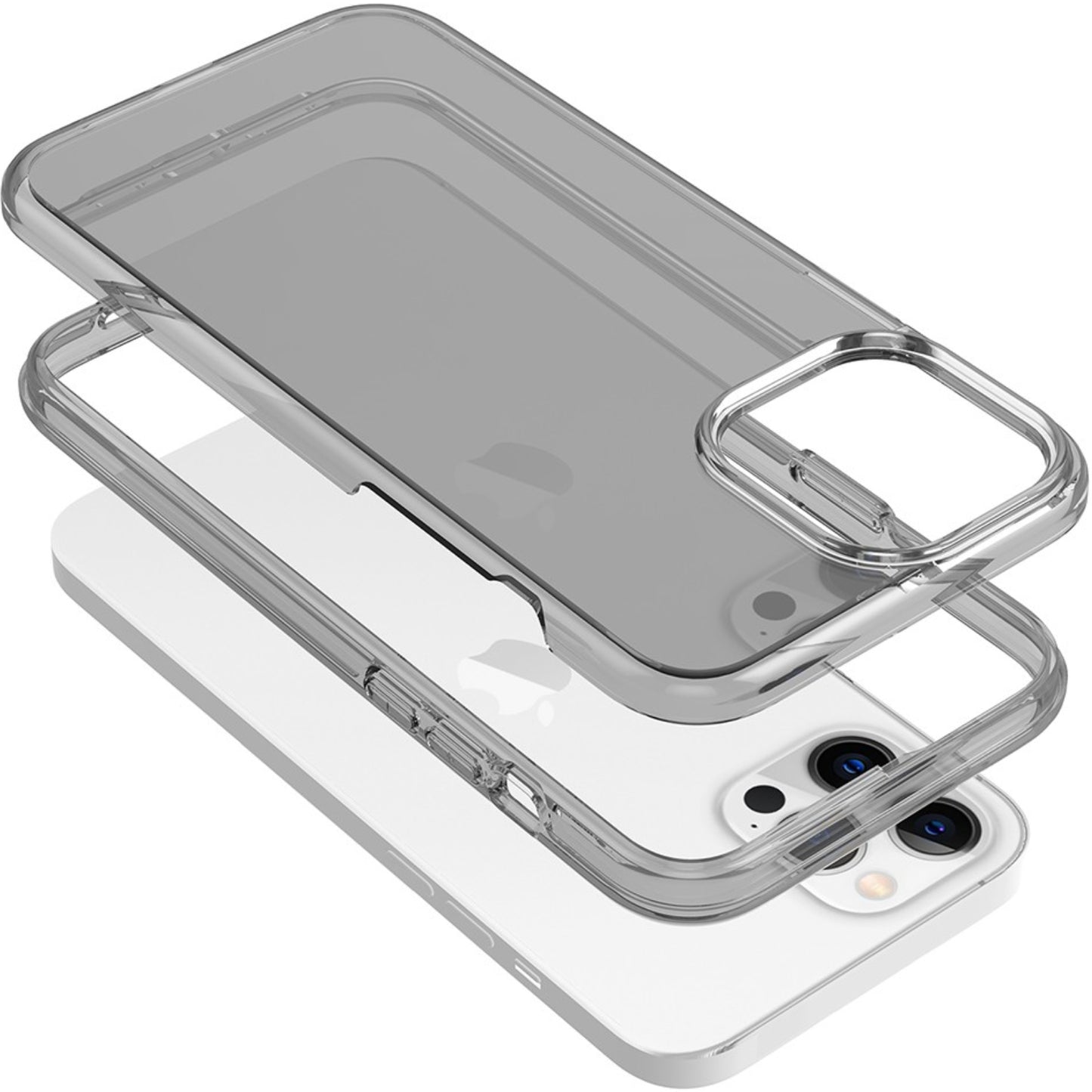 Ultimake Shockproof Case Cover for iPhone 15 Plus Black Clear
