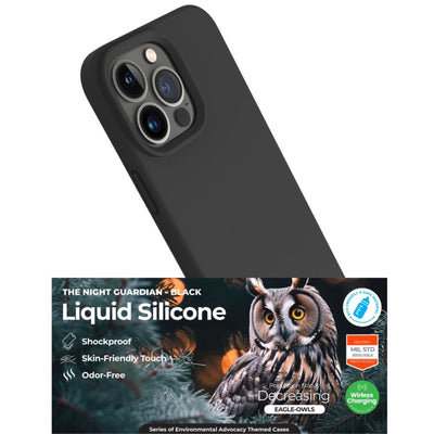 Liquid Silicone Case Cover for iPhone 15 Plus Black