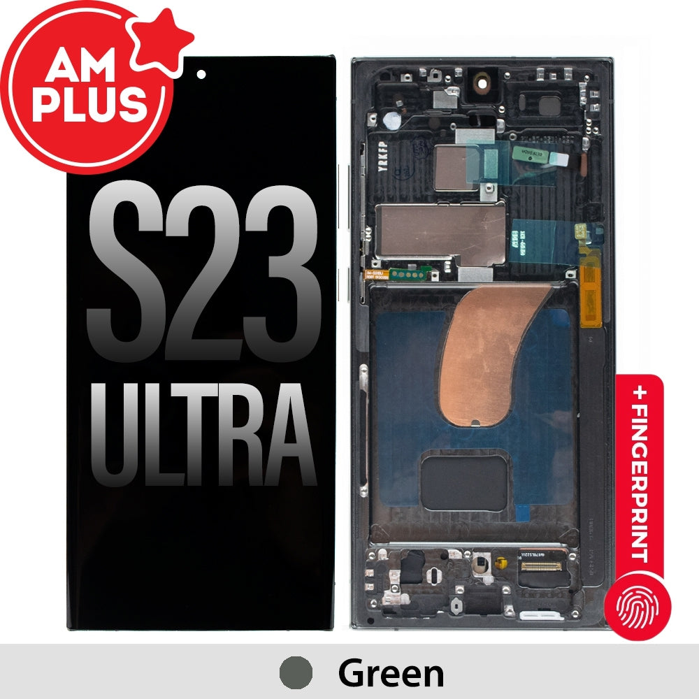 Samsung Galaxy S23 Ultra 5G G918B AMPLUS OLED Screen Replacement Digitizer with Frame-Cream (improved edition