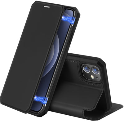 Dux Ducis Skin-x Series Magnetic Flip Case Cover For Iphone 12 Mini 5.4-black - MyMobile