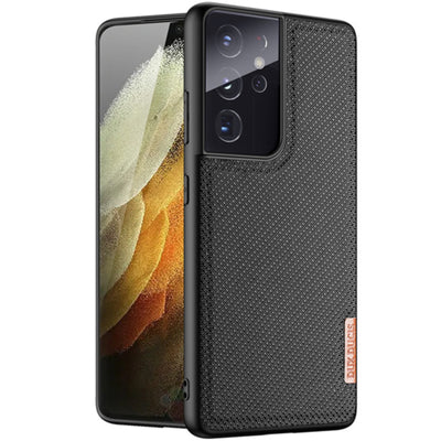 Dux Ducis Fino Series Woven Fabric-none Slip Case Samsung Galaxy S21 Ultra - Black