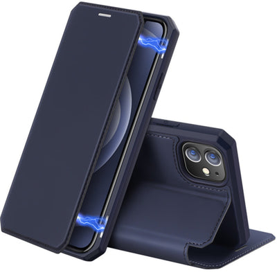 Dux Ducis Skin-x Series Magnetic Flip Case Cover For Iphone 12 Mini 5.4-navy - MyMobile