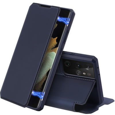 Dux Ducis Skin X Series Magnetic Flip Wallet Samsung Galaxy S21 Ultra - Blue - MyMobile