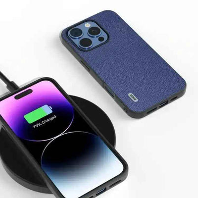 ABEEL Black Edge Genuine Leather Mino Phone Case