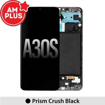 AMPLUS LCD Screen Repair for Samsung Galaxy A30s A307F with Frame -Black