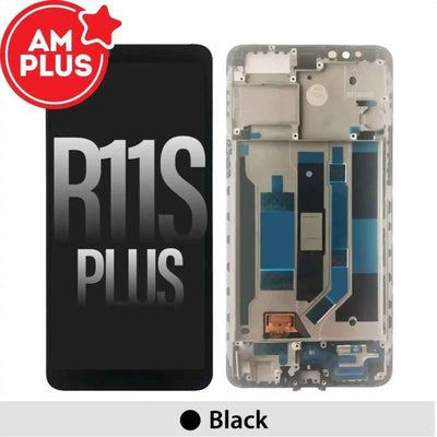 AMPLUS LCD Screen repair for OPPO R11s Plus- with Frame Black