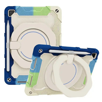 Armor Shockproof Handle Ring Rotation Case Cover for iPad 9.7 (2018) / 9.7 (2017) / Pro 9.7 (No Pen Slot) Redefine