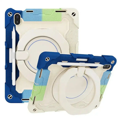 Armor Shockproof Handle Ring Rotation Case Cover for iPad (2022) / iPad (2025) Redefine