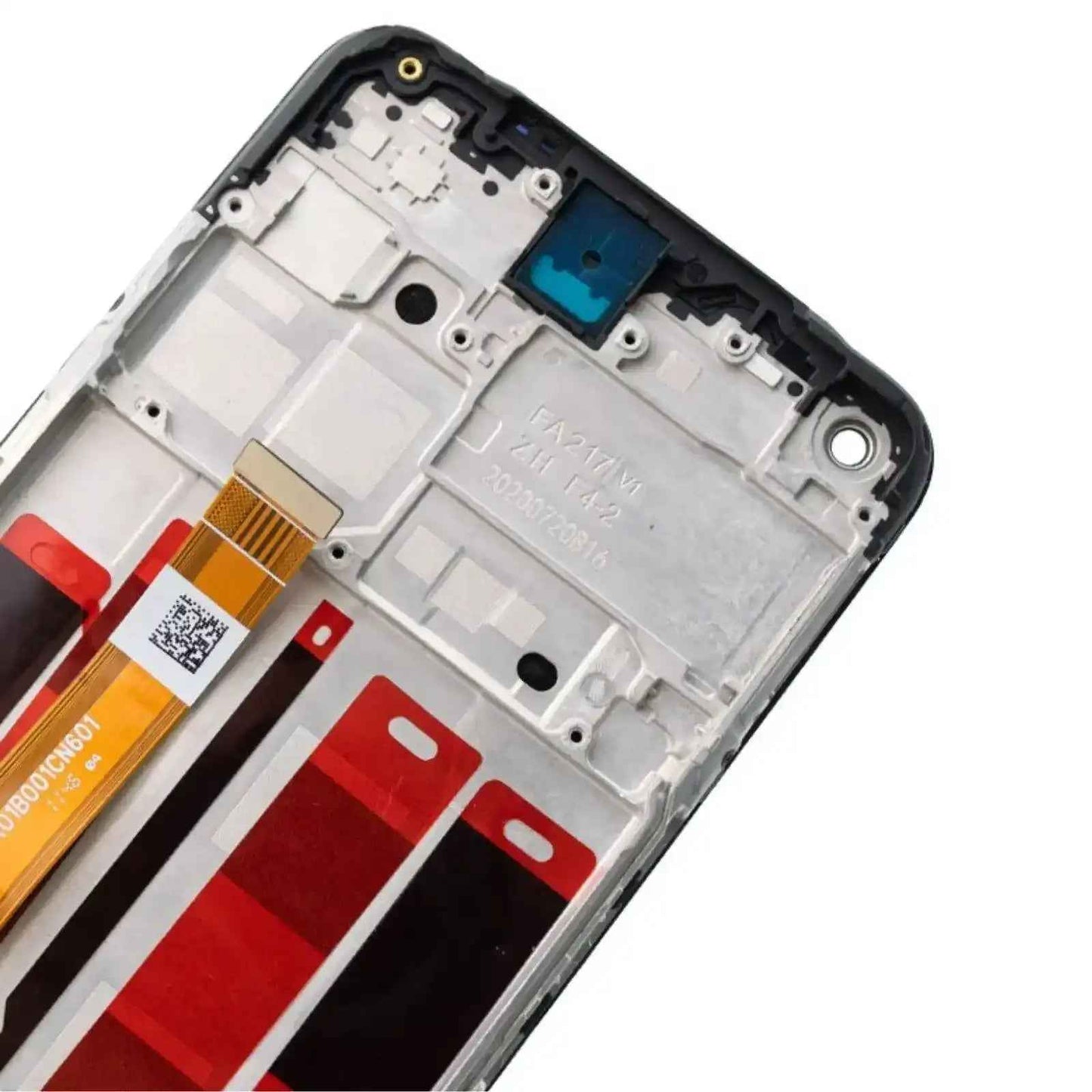 BQ7 LCD Screen Repair for OPPO A32 A53 A53s-Black with Frame (As the same as service pack, but not from official OPPO)