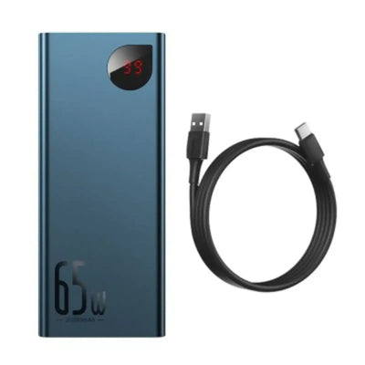 Baseus Adaman Metal Digital Display Quick Charge Power Bank 20000mAh 65W-Blue Baseus
