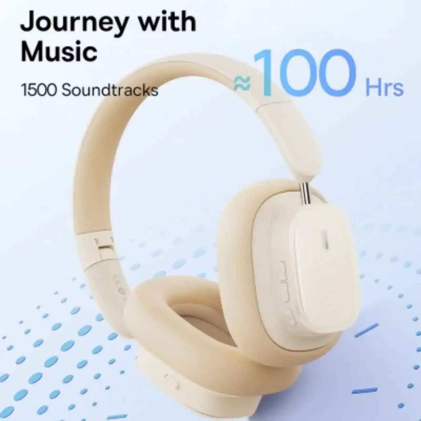 Baseus Bowie H1i Noise-Cancellation Wireless Headphones-White