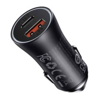 Baseus Car Charger Golgen Contactor Max-USB+Type U+C 60W -Grey