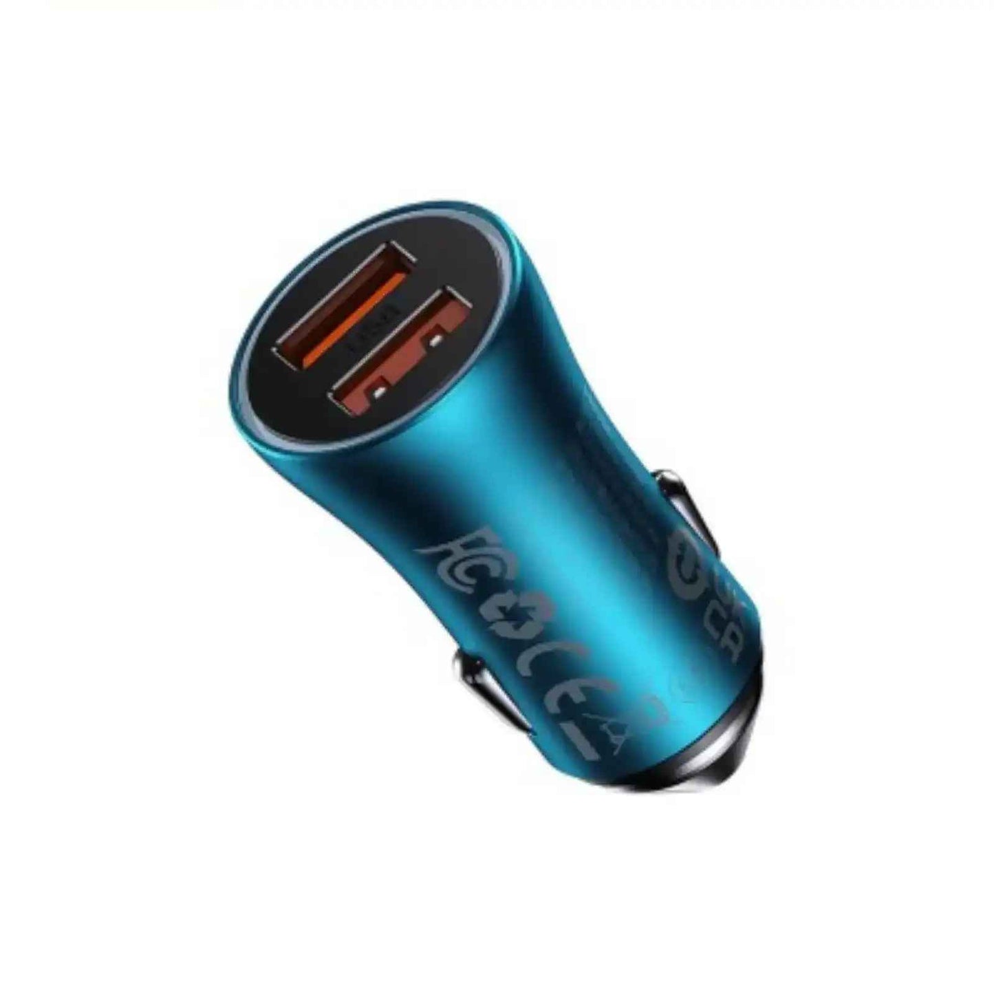Baseus Golden Contactor Max Dual Fast Charger Car Charger U+U 60W-Grey
