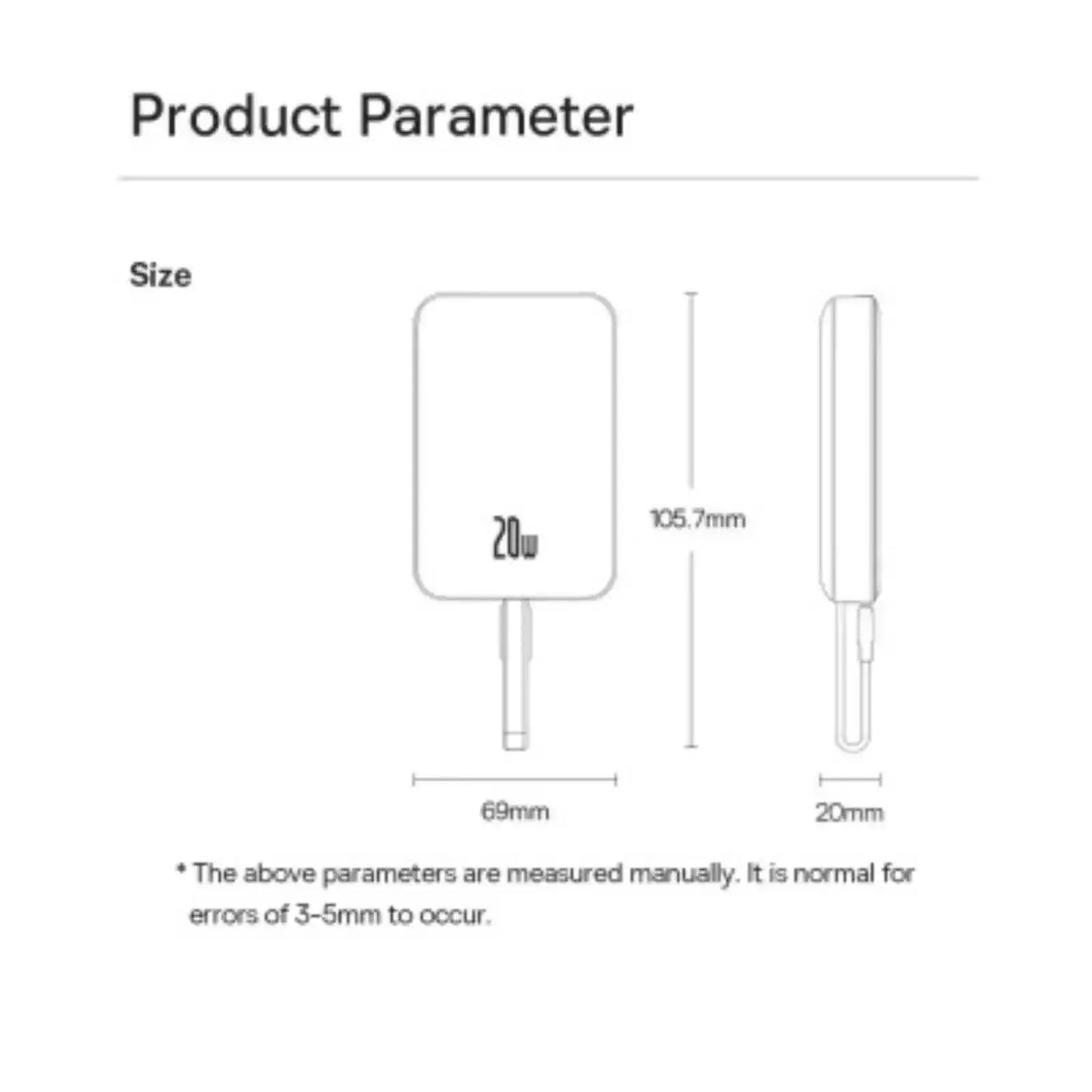 Baseus Magnetic Mini Wireless Fast Charge Power Bank Type-C Edition 10000mAh 30W-Black Baseus