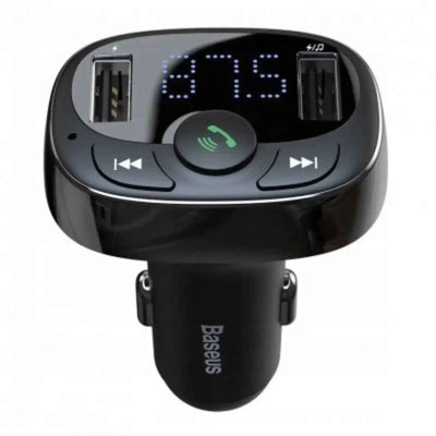 Baseus T Typed S-09A Bluetooth MP3 Car Charger (Standard edition)-Black