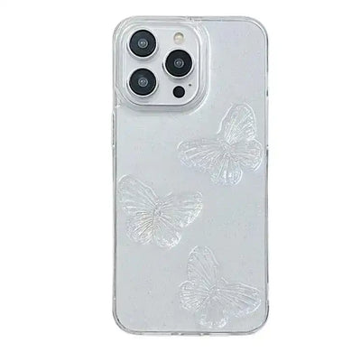 Clear Crystal Butterflies TPU Phone Case MyMobile