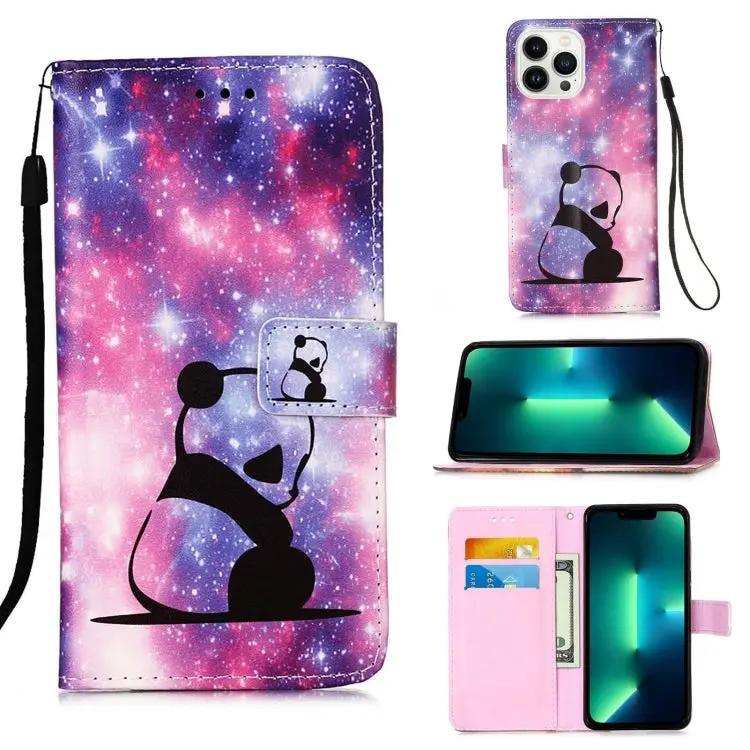 Colored Drawing Pattern Plain Weave Leather Phone Case MyMobile