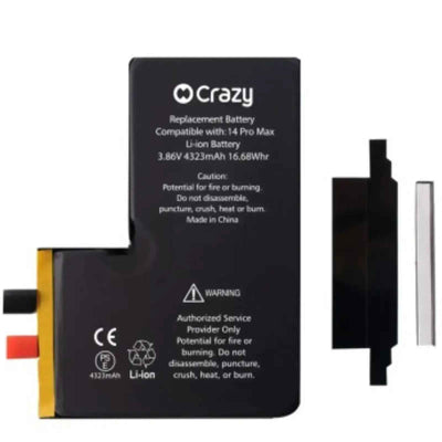 Crazy Core Series- iPhone 14 Pro Max Replacement Battery Core with Adhesive Strips 4323mAh