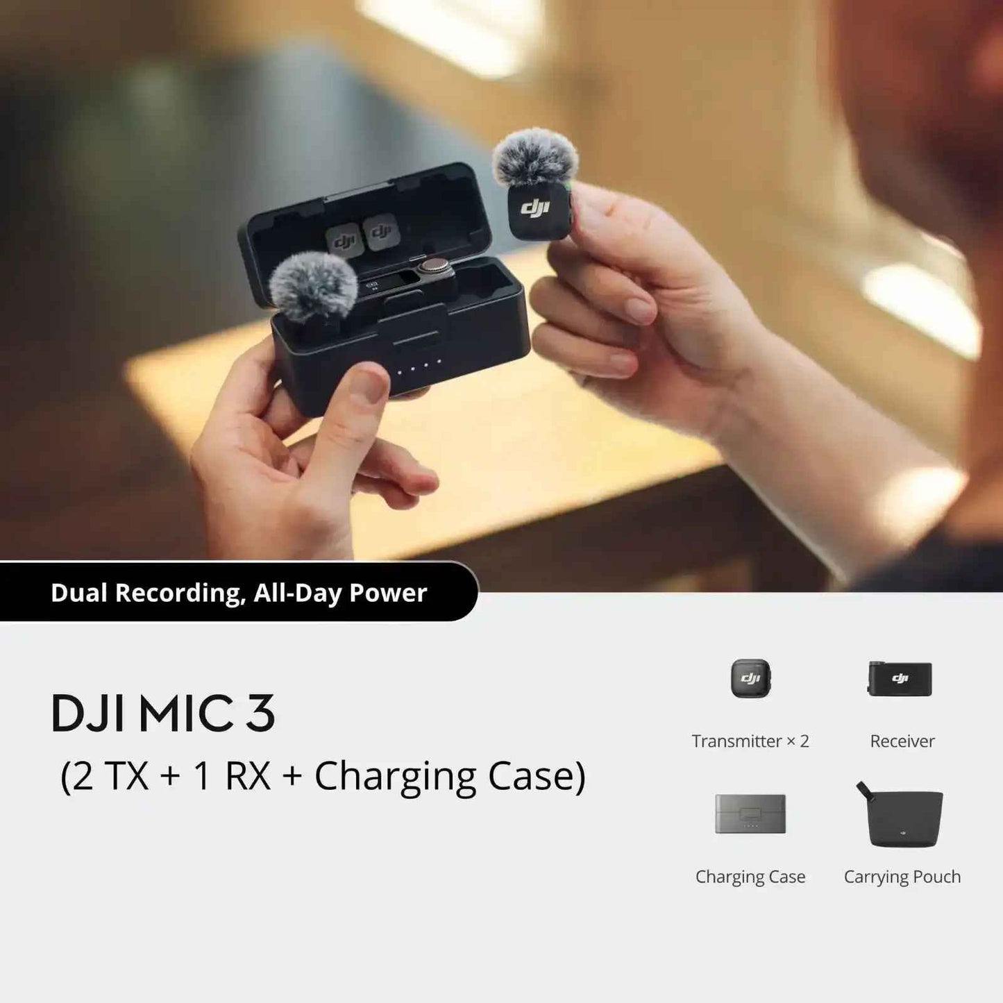 DJI MIC 3 (2TX +1RX +Charging Case)