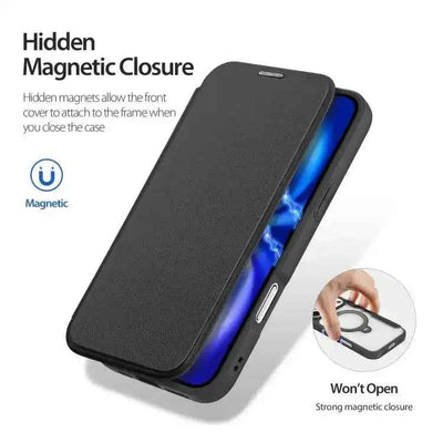 DUX DUCIS Skin X Pro Series MagSafe Ring Holder Leather Phone Case