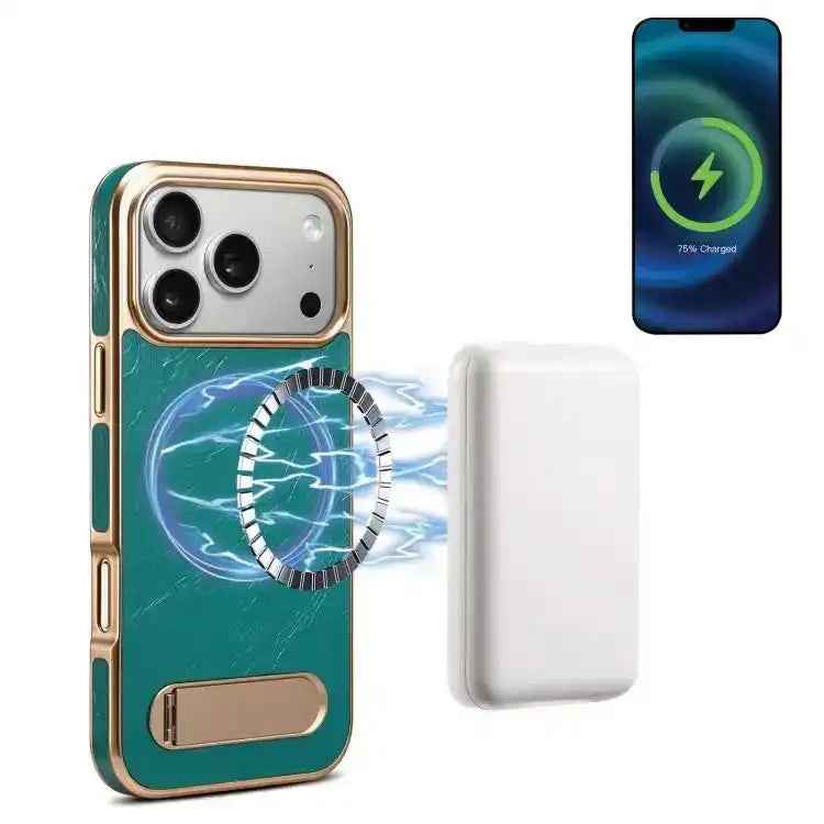 Denior A25 MagSafe Genuine Leather Phone Case with Holder