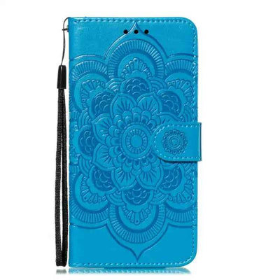 Mandala Embossing Pattern Horizontal Flip Leather Phone Case
