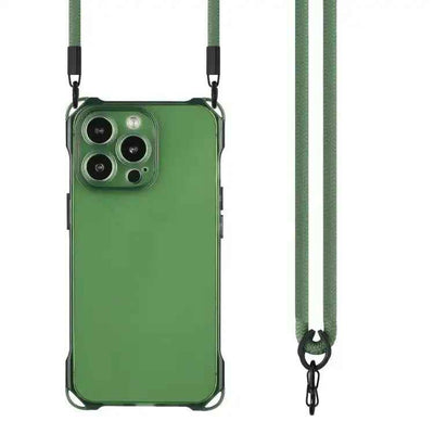 Four-corner Shockproof TPU Phone Case with Lanyard