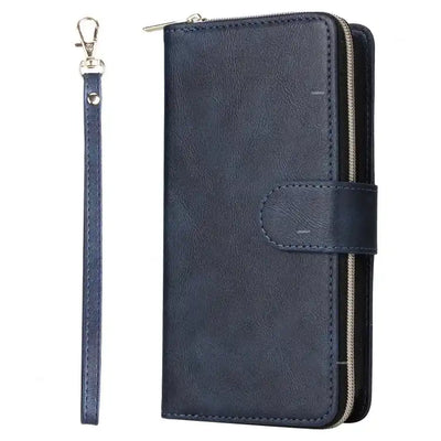 9 Card Slots Zipper Wallet Bag Leather Phone Case MyMobile