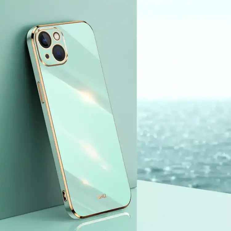 XINLI Straight Edge 6D Electroplate TPU Phone Case