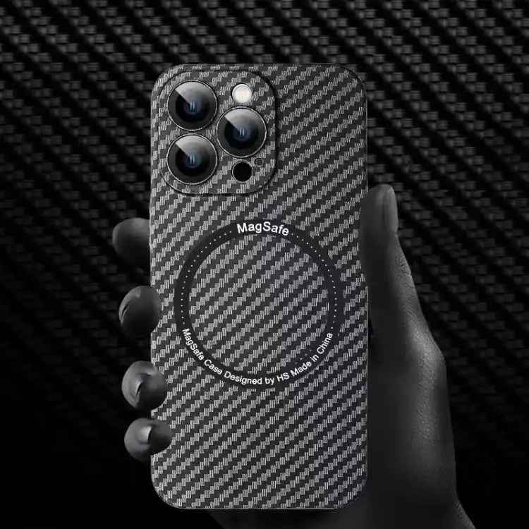 MagSafe Magnetic PC Carbon Fiber Phone Case with Lens Film