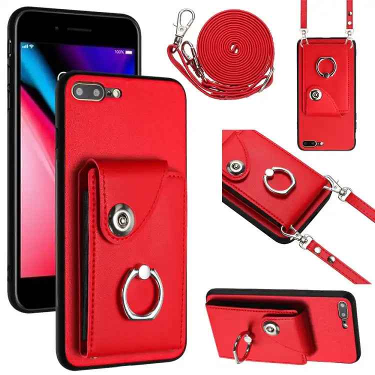 Organ Card Bag Ring Holder Phone Case with Long Lanyard