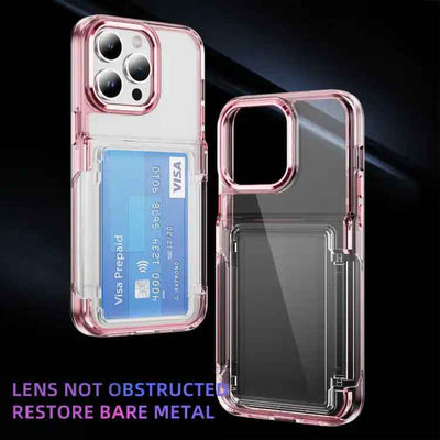 Card Holder Acrylic Hybrid TPU Phone Case