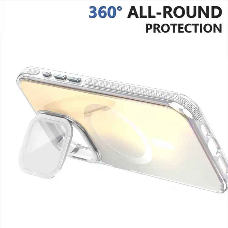 MagSafe Gradient Color Lens Film Phone Case with Lens Fold Holder